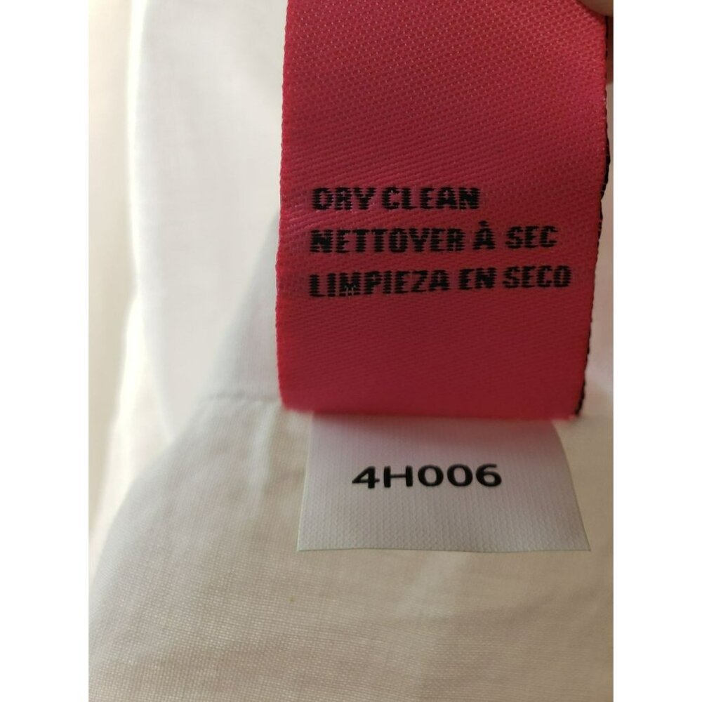 Betsey Johnson White Eyelet Fit Flare Dress, Size 12, Collar Cap Sleeve side zip - Picture 10 of 10